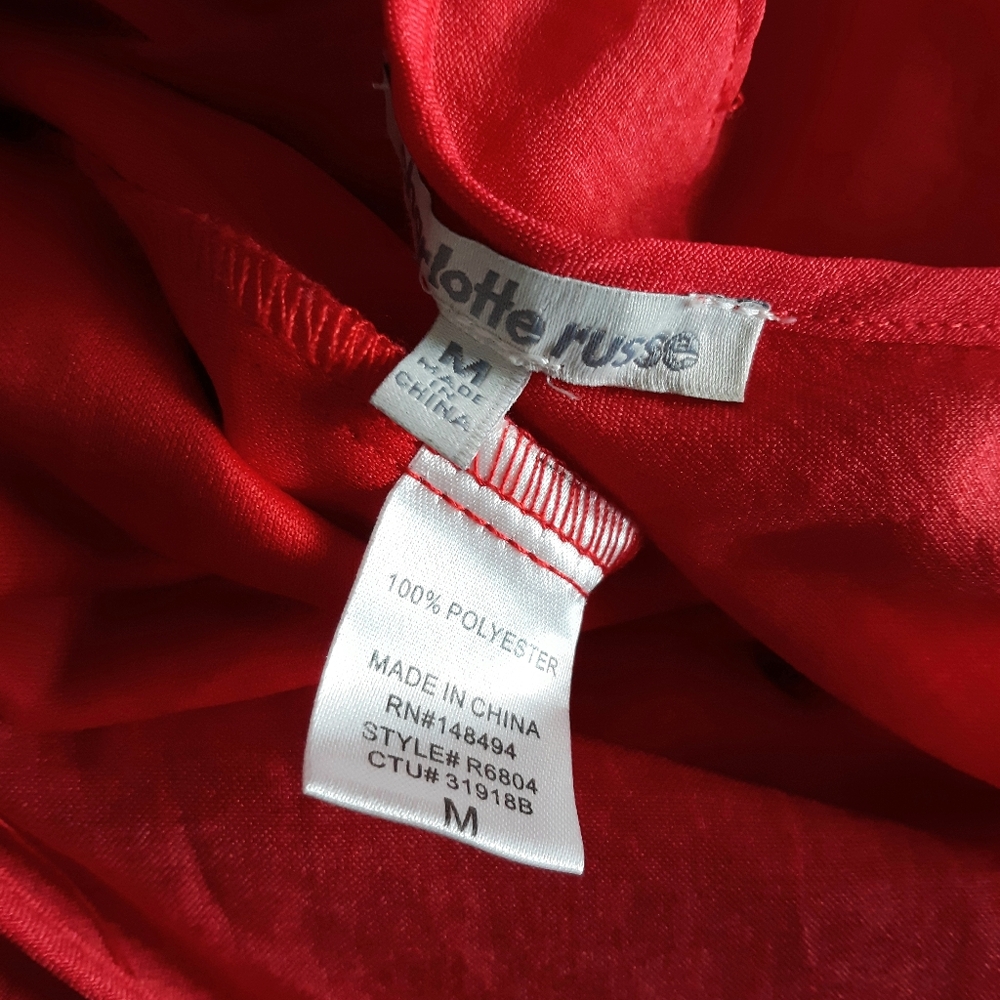Charlotte Russe Red Ruffle Romper - Picture 6 of 6
